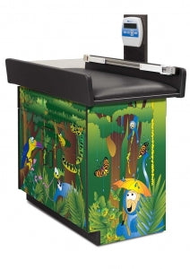 Clinton Illustrated Pediatric Scale Treatment Tables - Pediatric Treatment Table with Scale, Rainforest - 7832