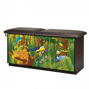 Clinton Industries Pediatric Treatment Tables - Pediatric Treatment Table with Adjustable Back, Rain Forest - 7932