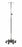 Clinton Industries IV Poles - IV Pole, 6 Leg, 2 Hook, Compact 16" Base, 53"-93" Height - IV-610