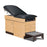 Clinton Family Practice Tables - Manual Exam Table with 2 Drawers, Maple Base, Black Upholstery - 8890-1MP-3BK