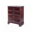 Akin Amherst Collection Bedroom Cabinets - Amherst 4-Drawer Bedside Cabinet, Cordovan, 29.4" W x 17.1" D x 36.9" H - AHA11CD