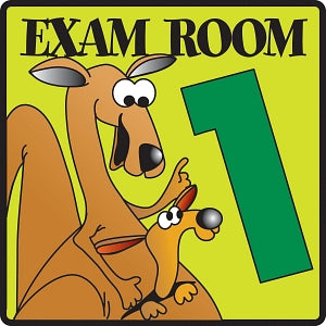 Clinton Industries Inc Exam Room Number Signs - SIGN, PEDIATRIC ANIMALS, EXAM ROOM 1 - EX1