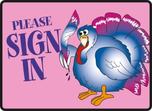 Clinton Industries Inc General Room Signs - SIGN, PLEASE SIGN IN, PEDIATRIC ANIMALS - EX24