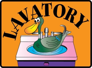 Clinton Industries Inc General Room Signs - SIGN, LAVATORY, PEDIATRIC ANIMALS - EX27