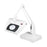 Dazor LED Lights - Stretchview LED Desk Base Magnifier Light, 16-Diopter Lens, White - L1570R-16-WH