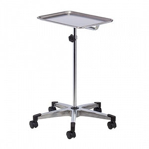 Clinton Industries Chrome Mayo Stands - Chrome Mayo Stand, Mobile, 19" x 12-3/4" - M-20