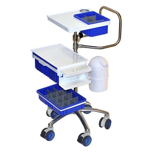 Medline Medline Phlebotomy Carts - Blood Draw Cart with Garbage Bin - MDRMED0020HL