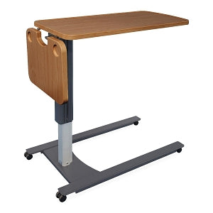 Amico Flip-Top Economy Overbed Tables - Economy Overbed Table with Flip Top, Medium Oak - OT-F-TMON-GU