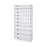 Quantum Storage Systems Clear-View Ultra Stack and Hang Bins and Wire Shelving Systems - 14" x 36" x 74" Wire Shelving with 10 Shelves and 48 Clear-View Ultra Stack-and-Hang Bins - WR10-230240CL