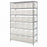Quantum Storage Systems Clear Divide Bins w / Chrome Shelf - WIR SHL, CLRVIEW, 24X60, W/36 DIV GRID CNTR - WR12-93030CL