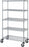 Quantum Storage Systems Mobile Shelf Carts with Five Wire Shelves - 18"W x 36"L x 69"H Mobile Cart with 5 Wire Shelves - M1836C46-5