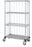 Quantum Storage Systems 4-Shelf Enclosed Carts - Enclosed Cart with 3 Wire Shelves and 1 Solid Shelf, 36" W x 18" D x 69" H - M1836CG46RE