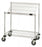 Quantum Storage Systems Work Centers - Wire Workstation Cart with 1 Slanted and 1 Flat Shelf, 18" x 36" x 39" - M1836SL34C