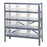 Quantum Storage Systems 18" Deep Steel Shelving Kits with Clear Bins - Steel Shelving Kit with 12 Clear Bins, 36" W x 18" D x 39" H - 1839-210CL