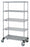 Quantum Storage Systems Mobile Shelf Carts with Four Wire and One Solid Shelves - 18"W x 48"L x 80"H Mobile Cart with 1 Solid and 4 Wire Shelves - M1848CG47-5
