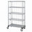 Quantum Storage Systems 3-Sided Carts with 1 Solid and 4 Wire Shelves - 3-Sided 18" x 48" x 69" Enclosure Cart with 4 Wire Shelves and 1 Solid Shelf - M1848CG46RE-5