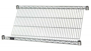 Quantum Storage Systems Slanted Wire Shelves - Slanted Wire Shelf, Chrome, 18"W x 48"L - 1848SL
