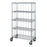 Quantum Storage Systems 3-Sided Carts with 5 Wire Shelves - 3-Sided 24" x 48" x 69" Enclosure Cart with 5 Wire Shelves - M2448C46RE-5