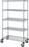 Quantum Storage Systems Mobile Shelf Carts with Five Wire Shelves - 24"W x 48"L x 80"H Mobile Cart with 5 Wire Shelves - M2448C47-5