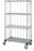 Quantum Storage Systems 3-Sided Carts with 1 Solid and 3 Wire Shelves - 3-Sided 24" x 48" x 69" Enclosure Cart with 3 Wire Shelves and 1 Solid Shelf - M2448CG46RE