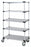 Quantum Storage Systems Mobile Shelf Carts with Five Solid Shelves - 24"W x 48"L x 69"H Mobile Cart with 5 Solid Shelves - M2448SG46-5