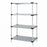 Quantum Storage Systems Stainless Steel Shelving Starter Kits with 4 Solid Shelves - 14"W x 36"L x 74"H Stainless Steel Starter Kit with 4 Solid Shelves - WRS4-74-1436SS