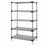 Quantum Storage Systems Stainless Steel Starter Kit with 5 Solid Shelves and 4 Posts - 18"W x 42"L x 54"H Stainless Steel Shelf Starter Kit with 5 Solid Shelves - WRS5-54-1842SS
