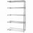 Quantum Storage Systems Stainless Steel Add-On Kits with 5 Solid Shelves and 2 Posts - 18" x 60" Stainless Steel Add-On Kit with 5 Shelves and a 54" Post - AD54-1860S-5