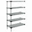 Quantum Storage Systems Stainless Steel Add-On Kits with 5 Solid Shelves and 2 Posts - 14"W x 36"L x 63"H Stainless Steel Add-On Kit with 5 Solid Shelves - WRSAD4-63-1436SS