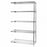 Quantum Storage Systems Chrome Add-On Kits with 5 Shelves and 2 Posts - 18"W x 54"L x 74"H Chrome Add-On Kit with 5 Shelves - AD74-1854C-5