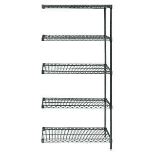 Quantum Storage Systems Proform Add-On Kits with 5 Shelves and 2 Posts - Proform 30" x 72" Add-On Kit 5 Shelves with 74" Post - AD74-3072P-5