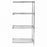 Quantum Storage Systems Stainless Steel Add-On Kits with 4 Shelves and 2 Posts - 12" x 36" Stainless Steel Add-On Kit with 4 Shelves and a 74" Post - AD74-1236S