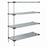 Quantum Storage Systems Galvanized Steel Add-On Kits with 4 Solid Shelves and 2 Posts - 18"W x 54"L x 86"H Galvanized Steel Add-On Kit with 4 Shelves - AD86-1854SG
