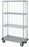 Quantum Storage Systems 3-Sided Carts with 1 Solid and 3 Wire Shelves and Dolly Base - 3-Sided 24" x 48" x 70" Enclosure Cart with 3 Wire Shelves, 1 Solid Shelf and a Dolly Base - MD2448CG46RE