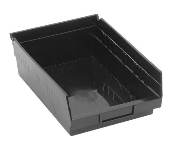 Black Economy Shelf Bin, 8-3/8"W x 11-5/8"L x 4"H