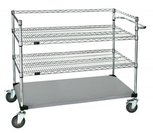 Quantum Open Surgical Case Carts - Open Surgical Case Cart, Stainless Steel, 3 Shelf, 24" W x 60" L x 48" H - WRSC3422436FS