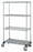 Quantum Storage Systems Stainless Steel Wire Shelving Units - Stainless Steel Wire Shelving Unit with 3 Wire Shelves and 1 Solid Shelf, 18" x 48" x 63" - WR63-1848SS