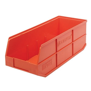 Quantum Storage Systems Stackable Shelf Bins - Orange 8.25"W x 20.5"L x 7"H Stackable Shelf Bin - SSB483 ORANGE