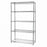 Quantum Storage Systems Chrome Shelving Starter Kits with 5 Shelves - 12"W x 48"L x 63"H Chrome Shelving Starter Kit with 5 Shelves - WR63-1248C-5