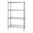 Quantum Storage Systems Chrome Shelving Starter Kits with 4 Shelves - 36"W x 36"L x 54"H Chrome Shelving Starter Kit with 4 Shelves - WR543636C