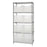 Quantum Storage Systems Clear Giant Bins w / Chrome Shelf - SHELVING, STACK&STOCK, CLEAR VIEW, W/8 CTNR - WR5-800CL