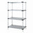Quantum Storage Systems Galvanized Stainless Steel Starter Kits with 4 Solid Shelves - 24"W x 36"L x 74"H Galvanized Steel Starter Kit with 4 Solid Shelves - WR742436SG