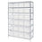 Quantum Storage Systems Clear Divide Bins w / Chrome Shelf - WIR SHL, CLRVIEW, 18X48, W/24 DIV GRID CNTR - WR7-92080CL