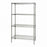 Quantum Storage Systems Chrome Shelving Starter Kits with 4 Shelves - 12"W x 60"L x 86"H Chrome Shelving Starter Kit with 4 Shelves - WR861260C