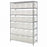 Quantum Storage Systems Clear Divide Bins w / Chrome Shelf - WIR SHL, CLRVIEW, 24X60, W/24 DIV GRID CNTR - WR9-93060CL