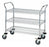 Quantum Storage Chrome Wire Utility Cart - Mobile 18" x 36" x 37.5" Cart with Three Chrome Wire Shelves - WRC-1836-3CG