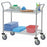 Quantum Storage Chrome Wire Utility Cart - Mobile 18" x 48" x 37.5" Cart with Two Chrome Wire Shelves - WRC18482