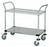 Quantum Storage Systems Chrome Wire Utility Carts - Mobile Utility Cart, 2 Wire Shelves, 1 Solid Shelf, 24" W x 48" L x 37.5" H - WRC24483CG