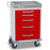 Detecto Rescue General Purpose Medical Carts - General Purpose Medical Cart with One 9", Two 3" and Two 6" Drawers, Red - RC33669RED