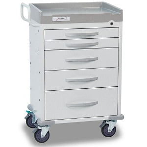 Detecto Rescue General Purpose Medical Carts - General Purpose Medical Cart with One 9", Two 3" and Two 6" Drawers, White - RC33669WHT